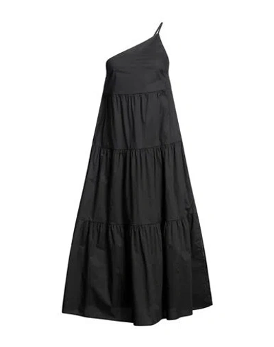 Patrizia Pepe Woman Midi Dress Black Size 2 Cotton In Black