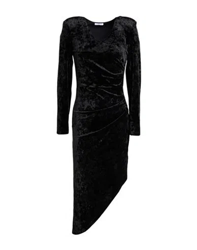 Patrizia Pepe Woman Midi Dress Black Size 2 Polyester, Elastane