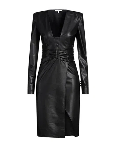 Patrizia Pepe Woman Midi Dress Black Size 2 Polyester, Elastane