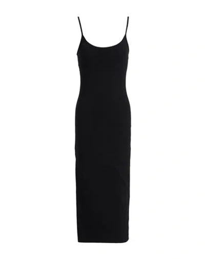 Patrizia Pepe Woman Midi Dress Black Size 3 Cotton, Elastane