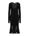 Patrizia Pepe Woman Midi Dress Black Size 3 Viscose, Polyester, Polyamide In Black