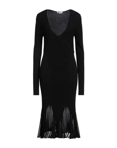 Patrizia Pepe Woman Midi Dress Black Size 3 Viscose, Polyester, Polyamide