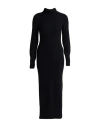 Patrizia Pepe Woman Midi Dress Black Size 3 Viscose, Polyester, Polyamide In Black