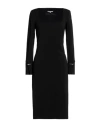 Patrizia Pepe Woman Midi Dress Black Size 4 Polyester, Elastane In Black