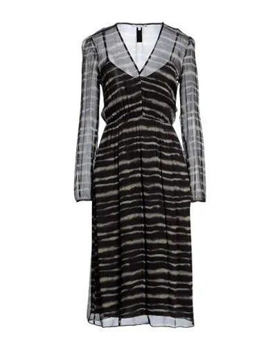 Patrizia Pepe Woman Midi Dress Black Size 4 Viscose, Polyester