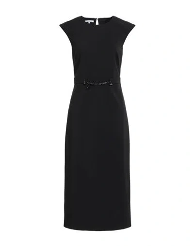 Patrizia Pepe Woman Midi Dress Black Size 6 Polyester, Elastane