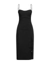 Patrizia Pepe Woman Midi Dress Black Size 6 Polyester, Viscose, Elastane In Black