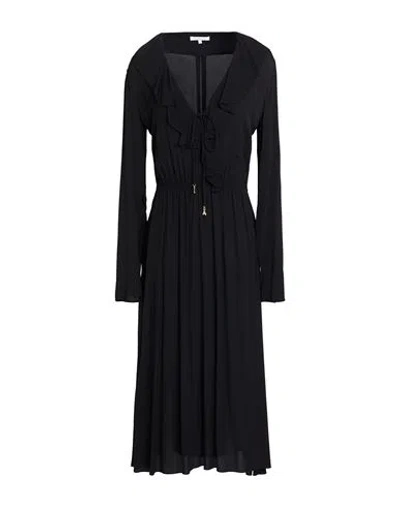 Patrizia Pepe Woman Midi Dress Black Size 6 Viscose