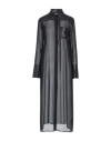 Patrizia Pepe Woman Midi Dress Black Size 8 Polyester In Black