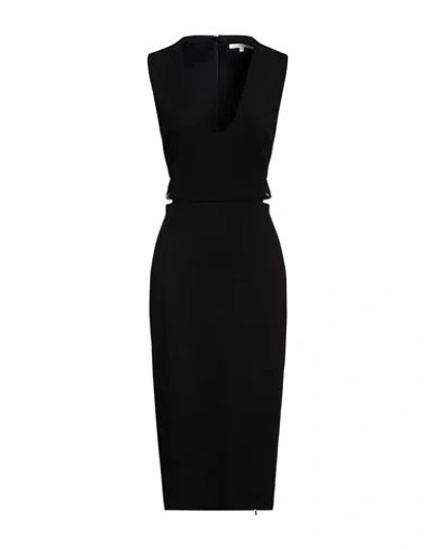 Patrizia Pepe Woman Midi Dress Black Size 8 Viscose, Polyamide, Elastane