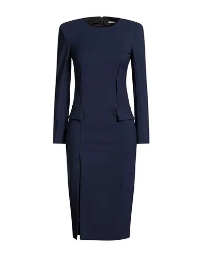 Patrizia Pepe Woman Midi Dress Blue Size 8 Polyester, Virgin Wool, Elastane