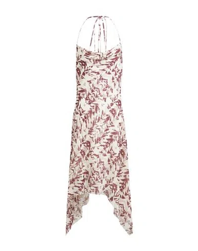 Patrizia Pepe Woman Midi Dress Burgundy Size 8 Polyester In Red
