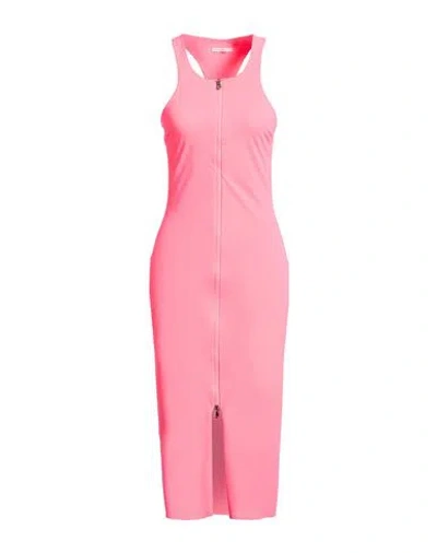 Patrizia Pepe Woman Midi Dress Coral Size 0 Polyester, Elastane In Red