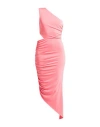 Patrizia Pepe Woman Midi Dress Coral Size 1 Polyester, Elastane