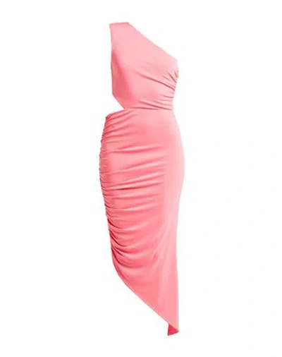 Patrizia Pepe Woman Midi Dress Coral Size 1 Polyester, Elastane