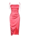 Patrizia Pepe Woman Midi Dress Coral Size 8 Viscose, Polyamide, Elastane In Red