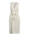 Patrizia Pepe Woman Midi Dress Cream Size 8 Viscose, Linen In White
