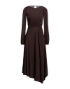 Patrizia Pepe Woman Midi Dress Dark Brown Size 2 Viscose