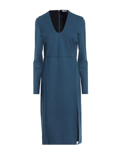 Patrizia Pepe Woman Midi Dress Deep Teal Size 8 Viscose, Polyamide, Elastane In Green