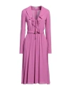 Patrizia Pepe Woman Midi Dress Fuchsia Size 2 Viscose In Pink