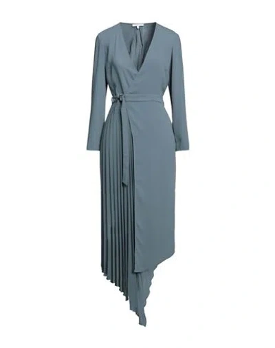 Patrizia Pepe Woman Midi Dress Grey Size 10 Polyester