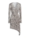 Patrizia Pepe Woman Midi Dress Ivory Size 2 Polyester, Elastane In Black