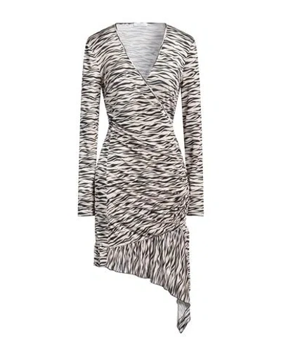 Patrizia Pepe Woman Midi Dress Ivory Size 2 Polyester, Elastane In Black