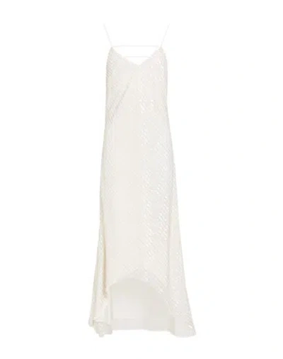 Patrizia Pepe Woman Midi Dress Ivory Size 6 Polyester In White