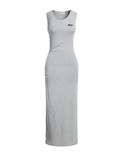 Patrizia Pepe Woman Midi Dress Light Grey Size 2 Polyester, Viscose, Elastane In Gray