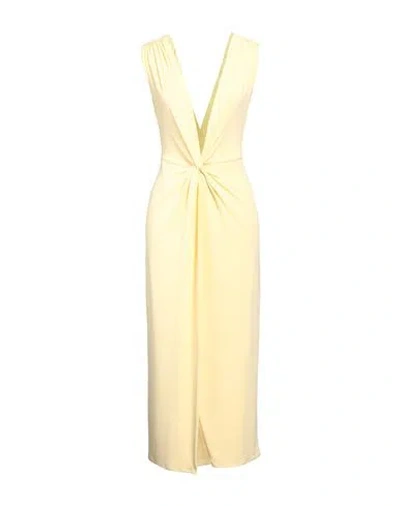 Patrizia Pepe Woman Midi Dress Pastel Yellow Size 2 Acetate, Polyamide, Elastane