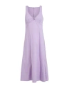 Patrizia Pepe Woman Midi Dress Lilac Size 8 Cotton, Polyamide, Elastane In Purple