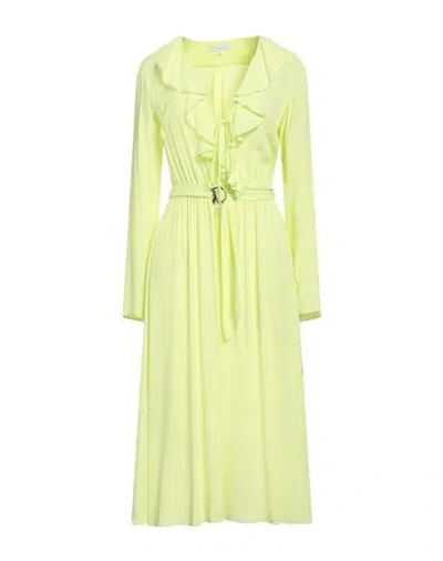 Patrizia Pepe Woman Midi Dress Lime Green Size 2 Viscose