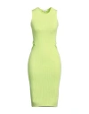 Patrizia Pepe Woman Midi Dress Lime Green Size 3 Viscose, Polyester In Green