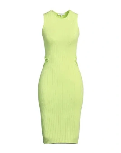 Patrizia Pepe Woman Midi Dress Lime Green Size 3 Viscose, Polyester