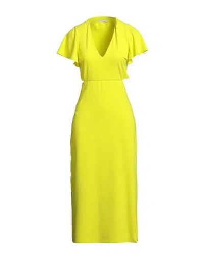 Patrizia Pepe Woman Midi Dress Lime Green Size 4 Polyester, Elastane