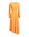Patrizia Pepe Woman Midi Dress Mandarin Size 8 Viscose In Mandarin