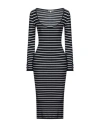 Patrizia Pepe Woman Midi Dress Midnight Blue Size 0 Viscose, Elastane In Blue