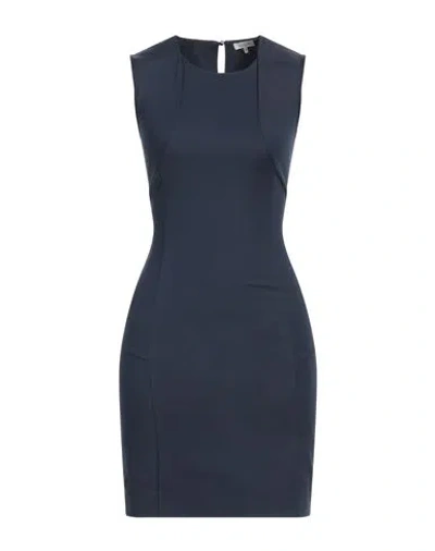 Patrizia Pepe Woman Midi Dress Navy Size 12 Cotton, Polyamide, Elastane In Multi