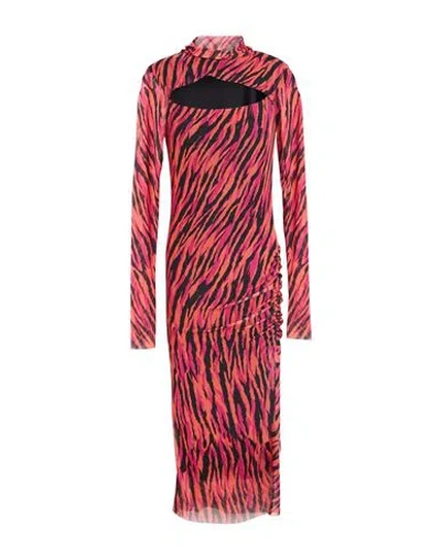 Patrizia Pepe Woman Midi Dress Orange Size 0 Polyester, Elastane