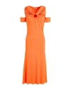 Patrizia Pepe Woman Midi Dress Orange Size 1 Viscose, Elastane In Orange