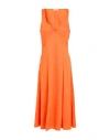 Patrizia Pepe Woman Midi Dress Orange Size 8 Cotton, Polyamide, Elastane