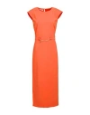Patrizia Pepe Woman Midi Dress Orange Size 8 Polyester, Elastane
