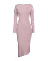 Patrizia Pepe Woman Midi Dress Pink Size 1 Viscose, Polyimide, Polyamide, Elastane In Pink