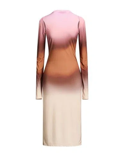 Patrizia Pepe Woman Midi Dress Pink Size 2 Polyester, Elastane