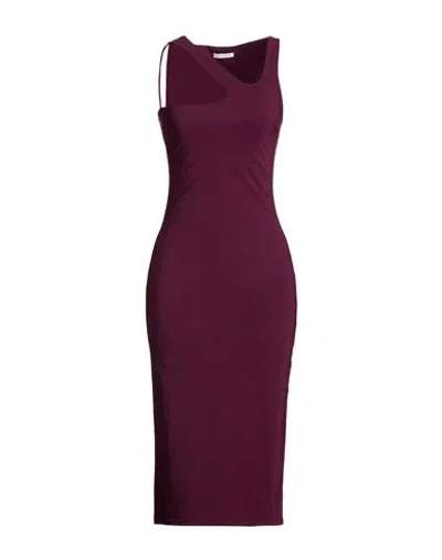 Patrizia Pepe Woman Midi Dress Plum Size 2 Polyamide, Elastane In Purple