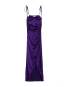 Patrizia Pepe Woman Midi Dress Purple Size 8 Viscose, Polyamide, Elastane In Purple