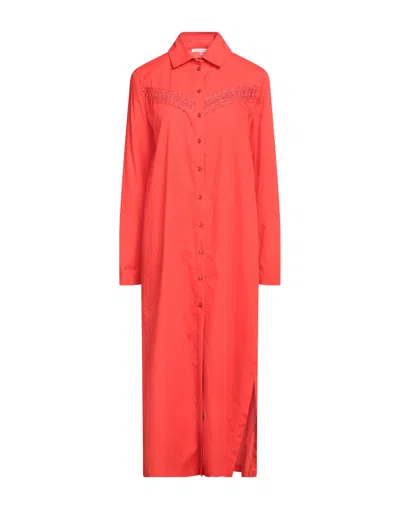 Patrizia Pepe Midi Dresses In Red