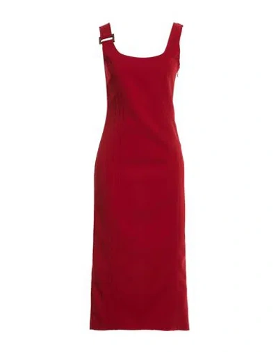 Patrizia Pepe Woman Midi Dress Red Size 8 Polyester, Elastane