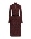 Patrizia Pepe Woman Midi Dress Rust Size 8 Polyester In Red