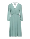 Patrizia Pepe Woman Midi Dress Sage Green Size 6 Polyester In Sage Green
